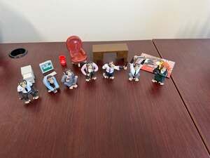 Focus Is It 5:00 Yet? Office Monkey Figurine Playset with Accessories
